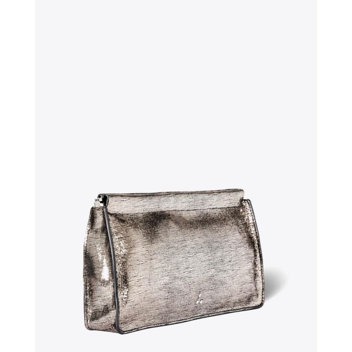 Jérôme Dreyfuss Accessoires Collection Clic Clac XL Goatskin Lamé Champagne  