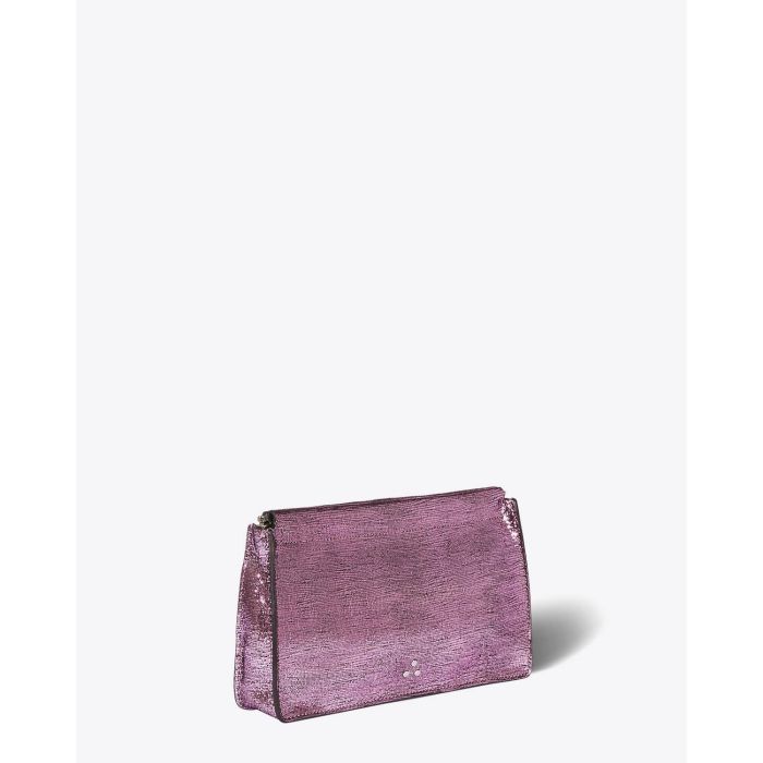 Jérôme Dreyfuss Accessoires Pré-Collection Clic Clac L Goatskin Lamé Rose  