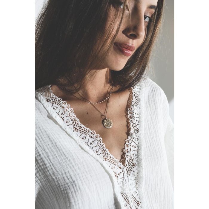 Pascale Monvoisin Initiale N°3 Collier - Or Jaune & Diamants