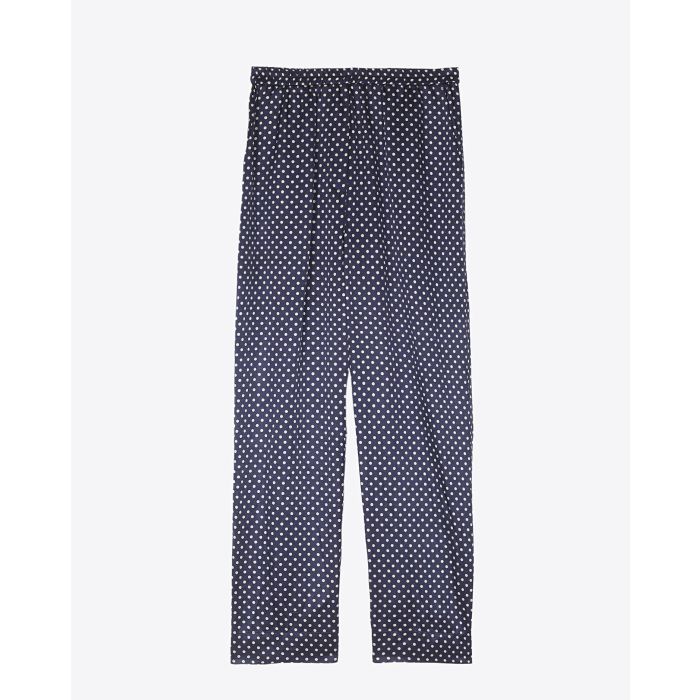 Raquel Allegra Ankle Pant - Navy Mint Polka Dot  