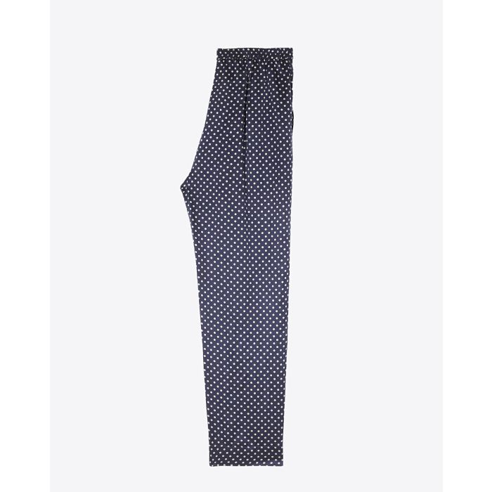 Raquel Allegra Ankle Pant - Navy Mint Polka Dot  