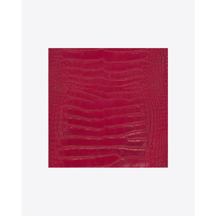Jérôme Dreyfuss Accessoires Collection Henri Lambskin Croco Bordeaux  