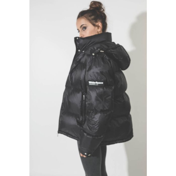 Doudoune White Space Scott Down Jacket Black. Porté profil.