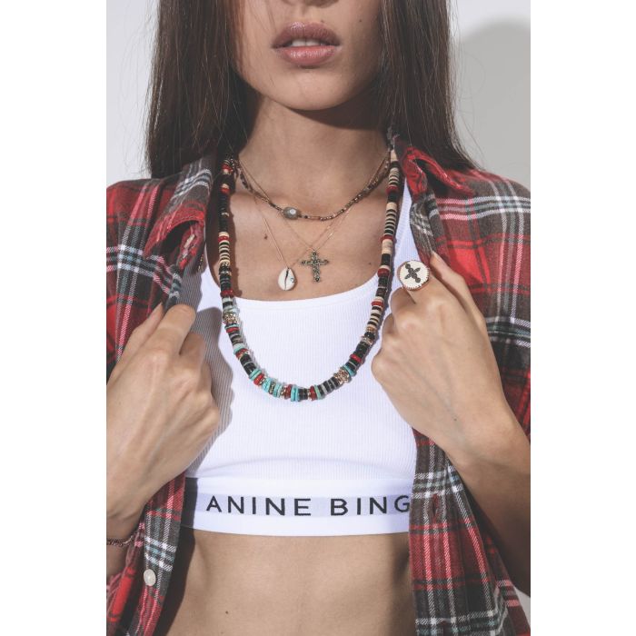 Pascale Monvoisin Cauri Turquoise Collier  TU