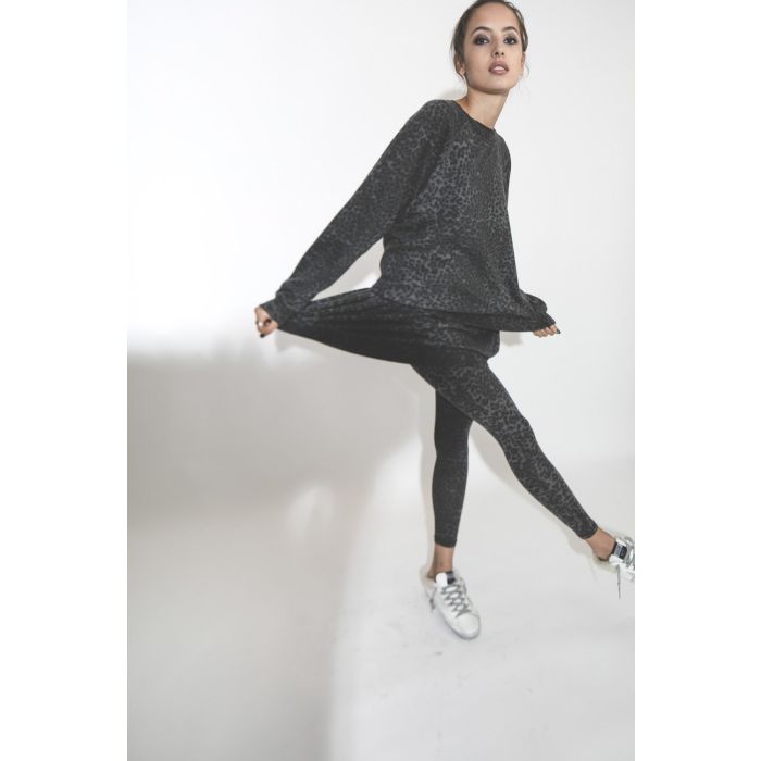 Ragdoll LA Oversized Sweatshirt - Anthracite Leopard