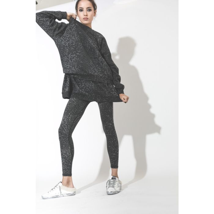 Ragdoll LA Oversized Sweatshirt - Anthracite Leopard