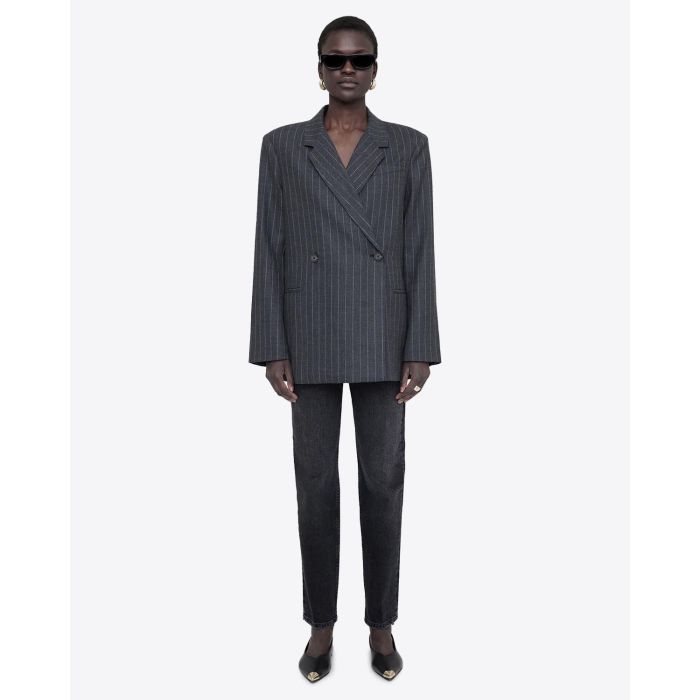 Anine Bing Blazer Kaia Gris à Rayures