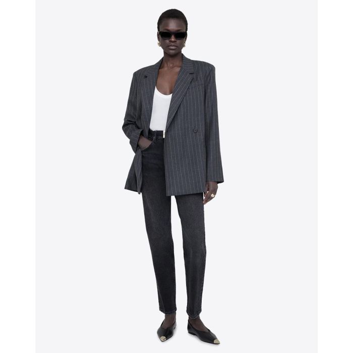 Anine Bing Blazer Kaia Gris à Rayures