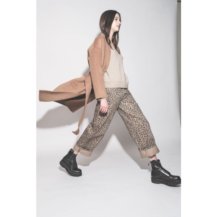 Manteau Dylan Anine Bing en laine et cachemire, coloris camel.