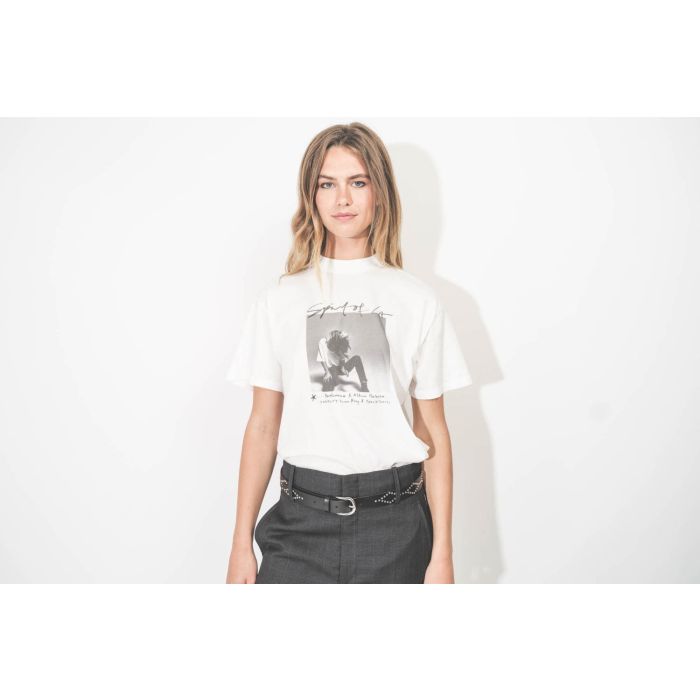 T-Shirt Ashton Spirit Anine Bing en coton écru imprimé. 