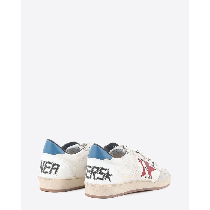 Golden Goose Homme Sneakers Ball Star Blanc Rouge Bleu 