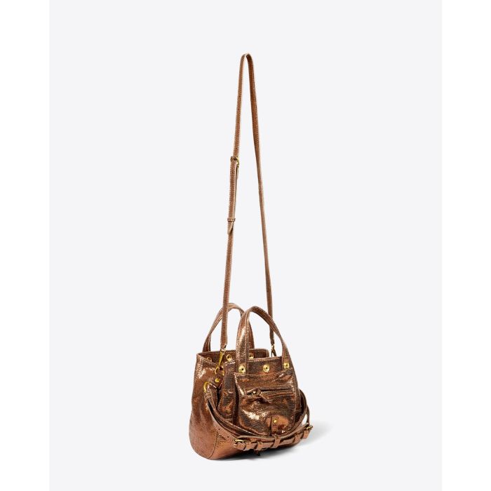 Jérôme Dreyfuss Sac Billy Nano – Goatskin Lamé Bronze