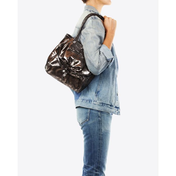 Jérôme Dreyfuss Sac Billy S – Goatskin Lamé Champagne