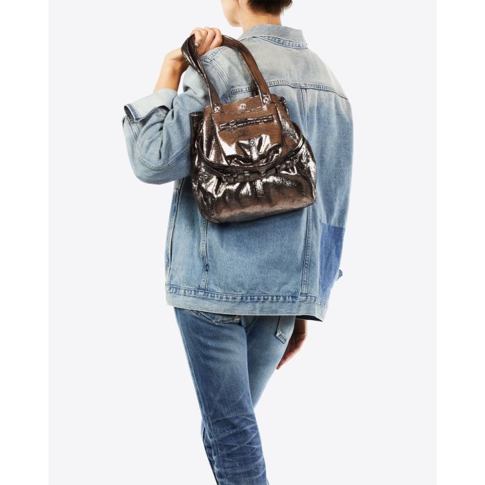 Jérôme Dreyfuss Sac Billy S – Goatskin Lamé Champagne