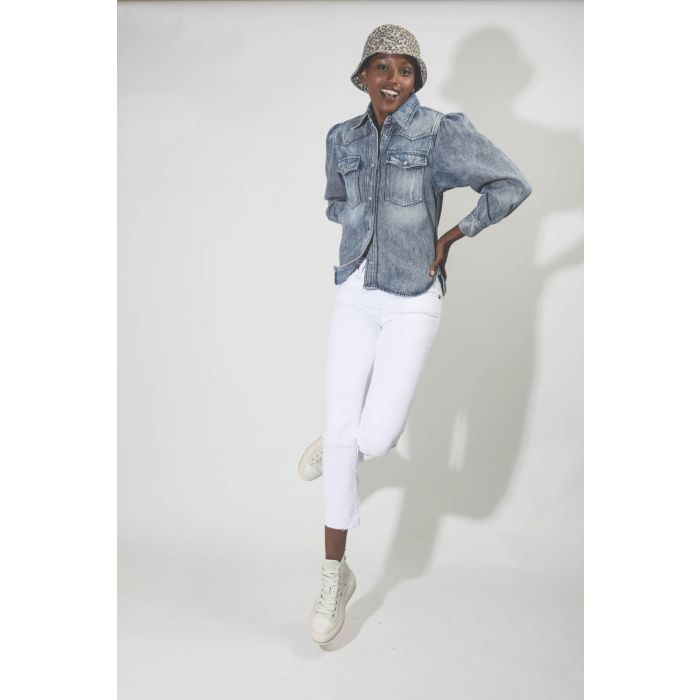 Chemise en denim fluide bleu ciel Tahisse Isabel Marant Etoile. Porté.