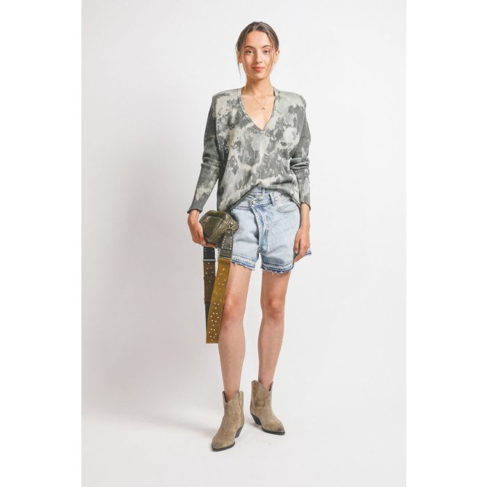 Claris Virot Lily Python Suede - Mix Kaki  