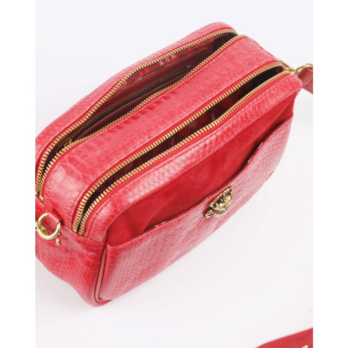 Claris Virot Lily Python Suede - Rouge  