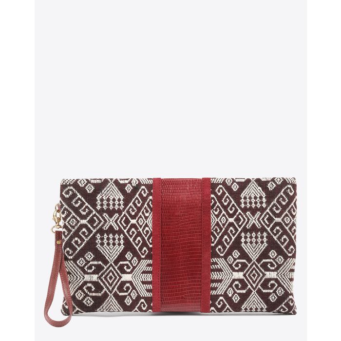 Claris Virot Pochette Lou Lezard Timor - Bordeaux  