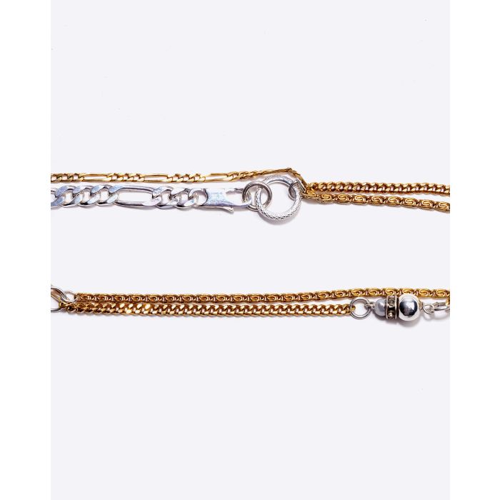 Anicet Collier Chaines et Perles 2 Argent et Plaqué Or
