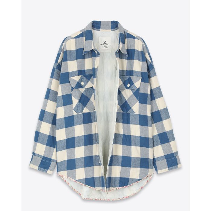 Veste Chemise CPO à carreaux Denimist. Ouverte.  