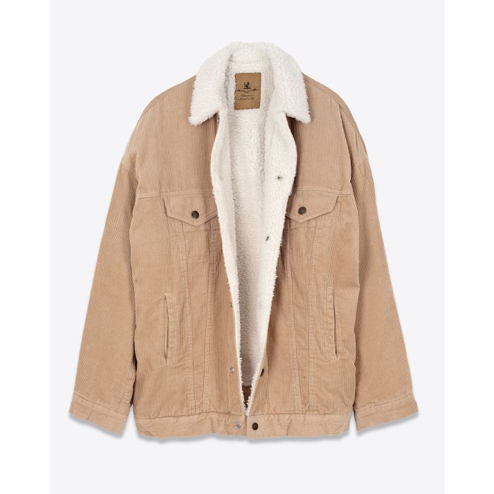 Veste Trucker Serena Velours Côtelé Beige Denimist 