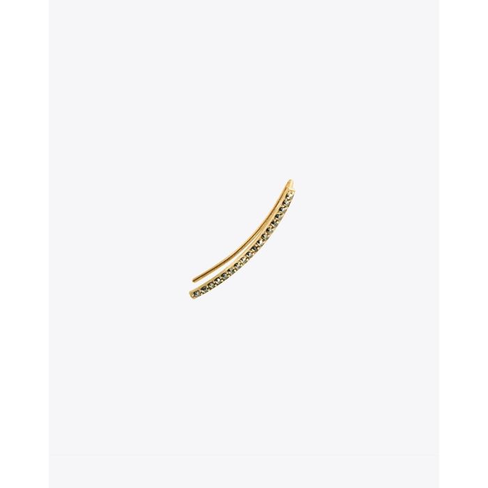 Feidt Bijou d'oreille Barrette Antik Or jaune 9k & Saphir Grey - L'Unité