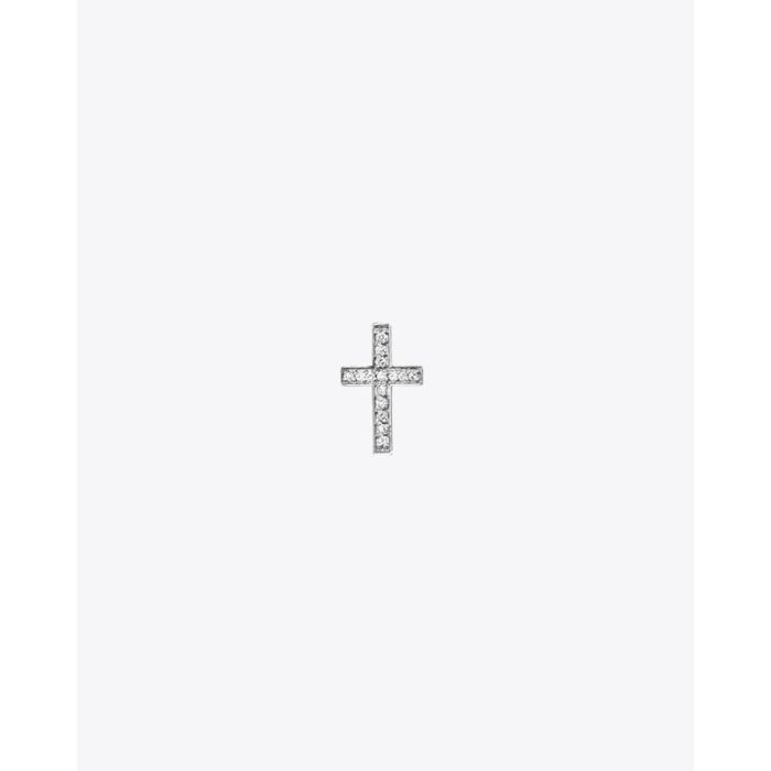 Feidt BO Croix pavée Diamants blancs Les Eternels - Or blanc 18k - à  L'unité