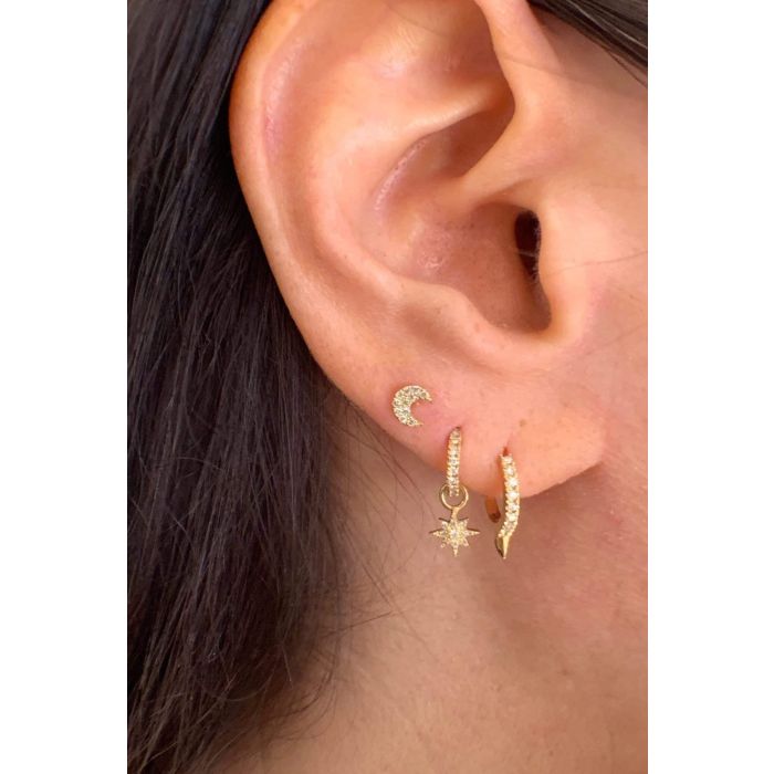 Feidt Bo Lune diamants - Or jaune 18k - L' unité