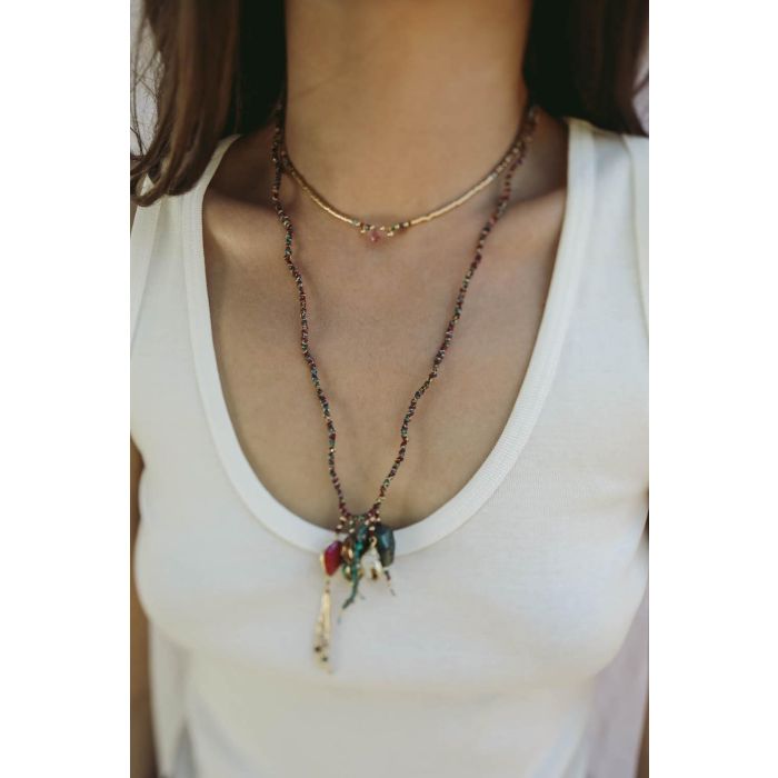 Gachon Pothier Collier Formentera - Rose Turquoise   