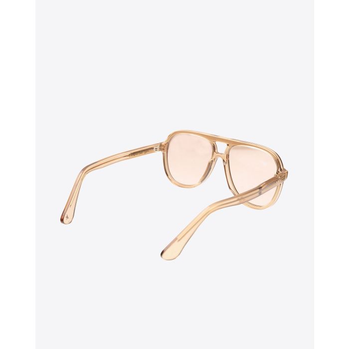 Lunettes de soleil Charlie Golden Goose coloris miel vues de dos.