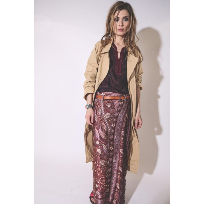 Hand.So.On Jupe Janine 641 - Burgundy  