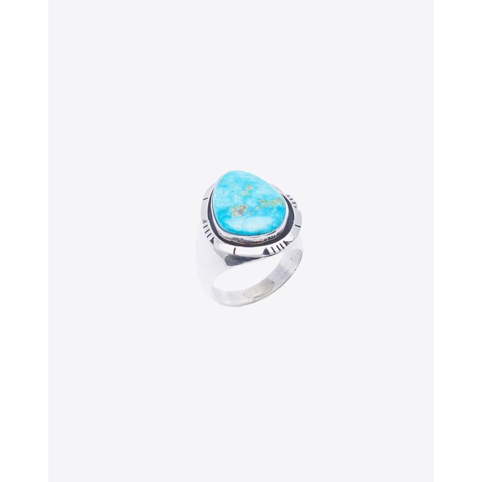 Harpo Bague Chevalière Turquoise Kingman BATKM-2