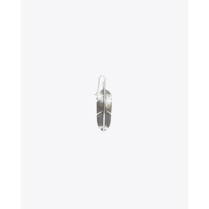 Harpo Boucle d'Oreille Plume Argent droite GM - L'Unité 