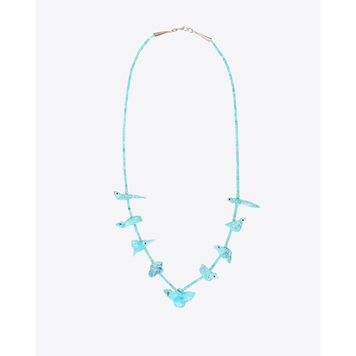 Harpo Collier Court Fétiches Zuni Animaux Turquoises - COFE09 