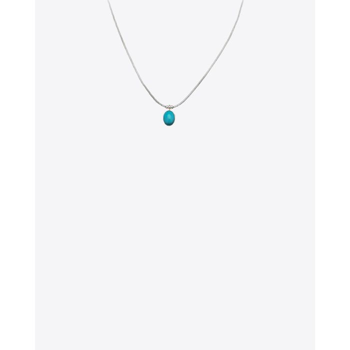 Harpo Permanent Collier Liquid Silver Cabochon Turquoise N331T  