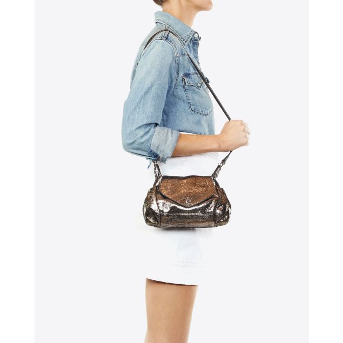 Jérôme Dreyfuss Sac Helmut S – Goatskin Lamé Champagne