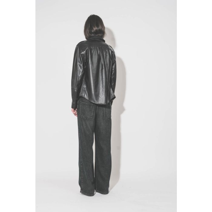 Chemise Noee Isabel Marant Étoile en sky noir, portée de dos.