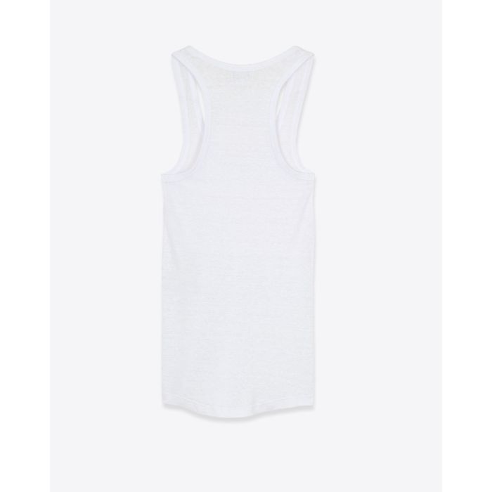 Débardeur Théa Isabel Marant Étoile en lin blanc. Vue de dos.