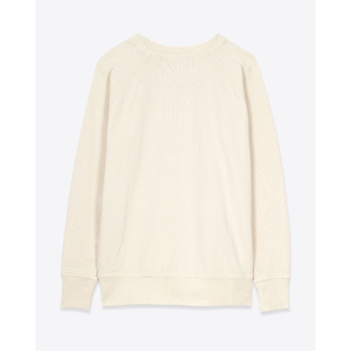 Sweatshirt Millyny Isabel Marant en coton écru logo rose devant.  Vue de dos.