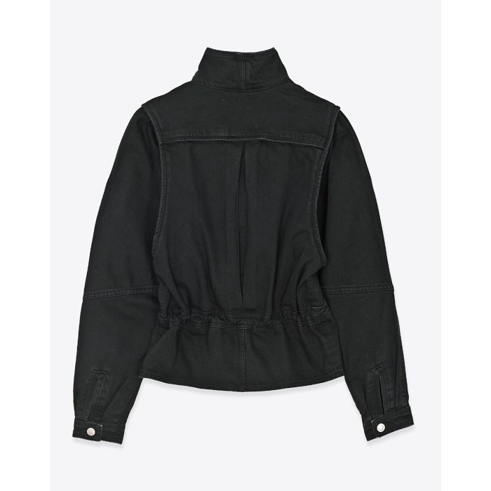 Veste Dolie Isabel Marant en denim noir. Vue de dos.