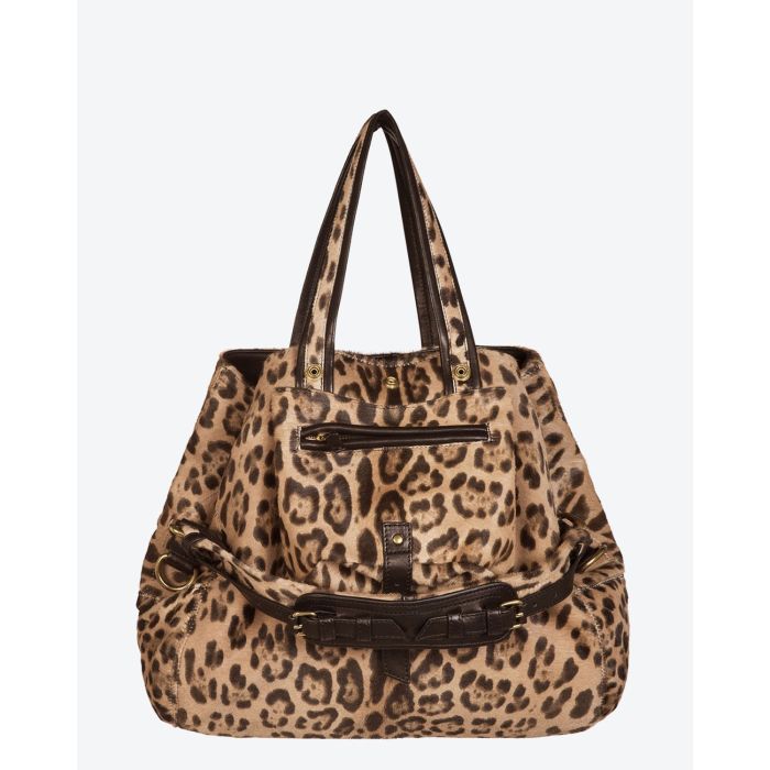 Jérôme Dreyfuss Collection Billy M Léopard Sauvage Pony Calfskin 