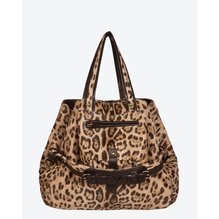 Jérôme Dreyfuss Collection Billy M Léopard Sauvage Pony Calfskin 