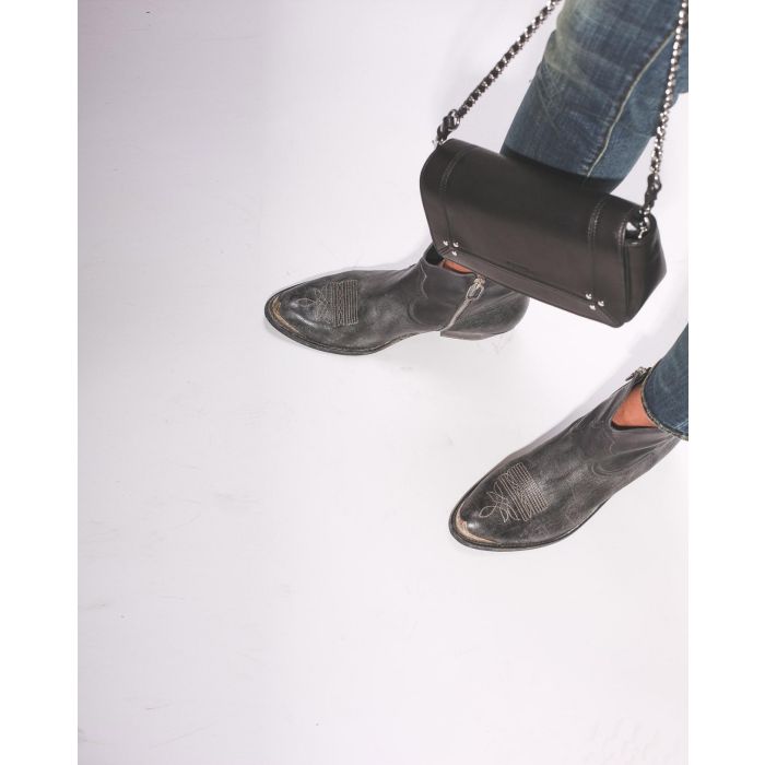 Jérôme Dreyfuss Collection Bob Lambskin Noir Brass 