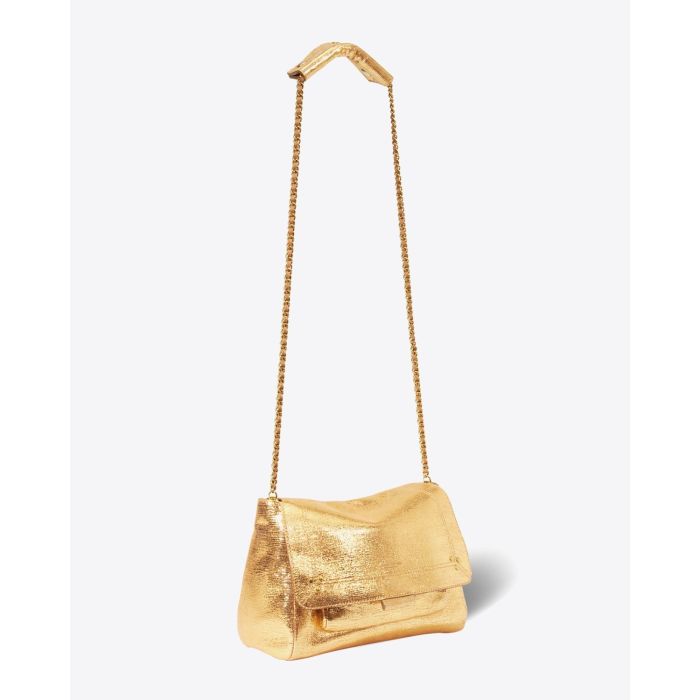 Jérôme Dreyfuss Collection Sac Lulu M Goatskin Lamé Or  