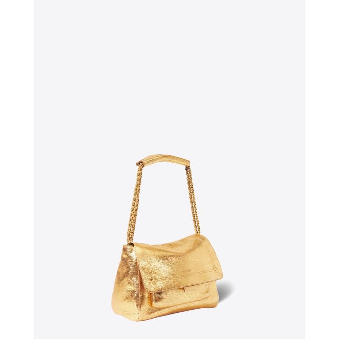 Jérôme Dreyfuss Collection Sac Lulu M Goatskin Lamé Or  