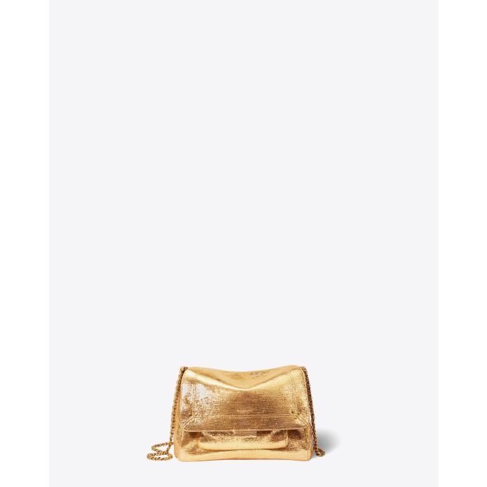 Jérôme Dreyfuss Collection Sac Lulu M Goatskin Lamé Or  