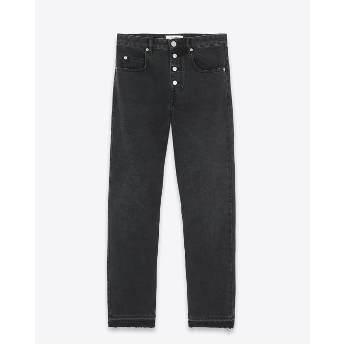 Jeans boutons apparents Belden faded black Isabel Marant Etoile 