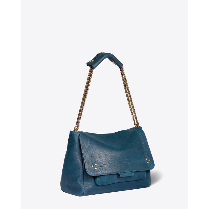 Jérôme Dreyfuss Sac Lulu L Chèvre Noircie Night Blue 