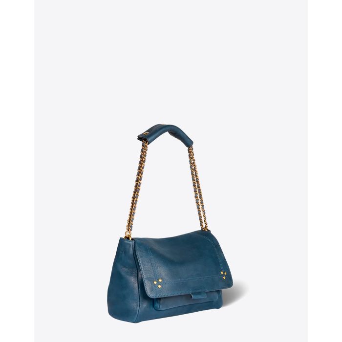 Jérôme Dreyfuss Sac Lulu M Chèvre Noircie Night Blue 