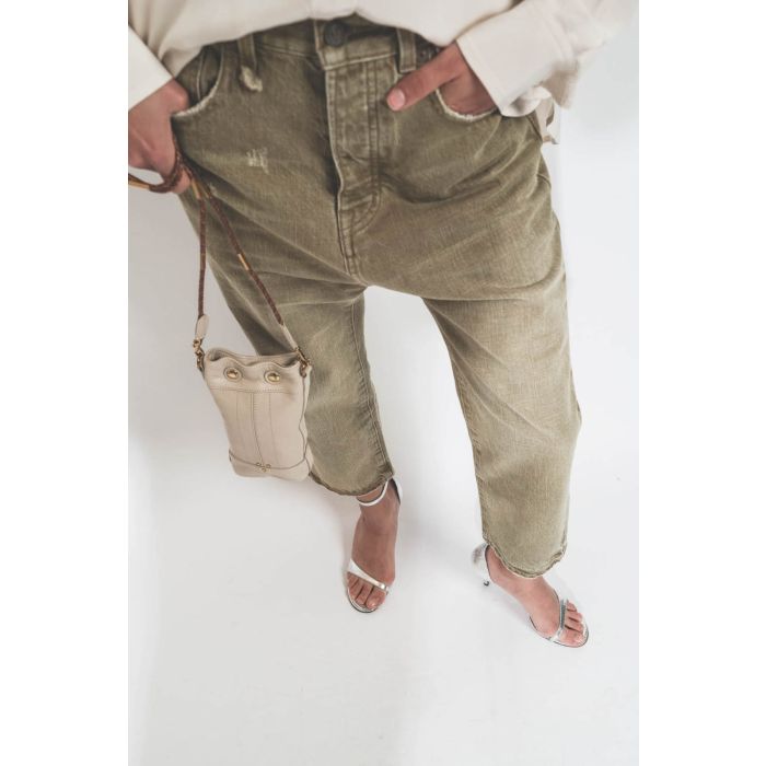 Jérôme Dreyfuss Sac Ben Mini Chèvre Ecru Grainé